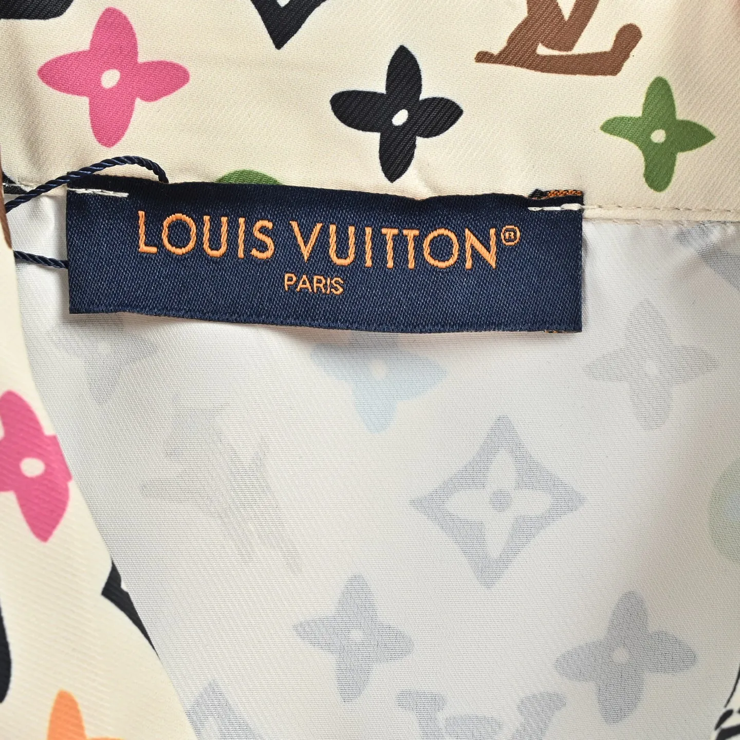 Louis Vuitton/Louis Vuitton collaboration printed mulberry silk short-sleeved shirt